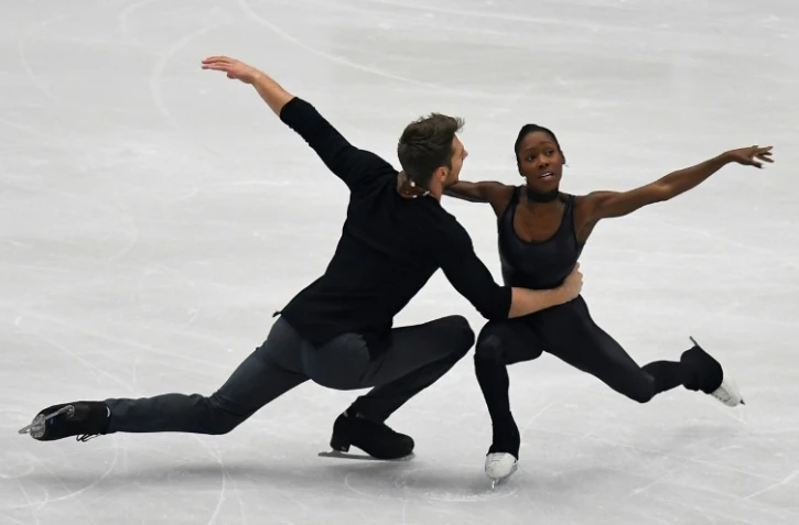 Le couple Vanessa James-Morgan Ciprès aux Championnats d'Europe d'Ostrava, le 26 janvier 2017