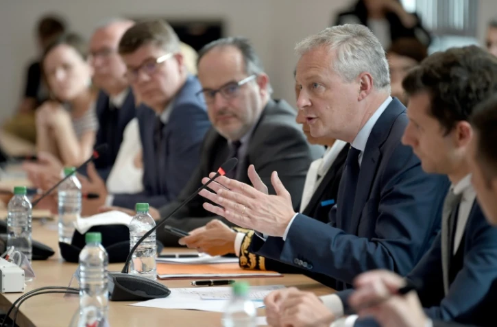 Le ministre de l'Economie Bruno Le Maire au siège de GE à Belfort le 3 juin 2019