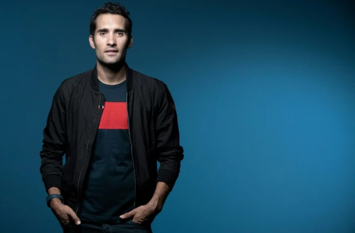 Martin Fourcade lors d'une séance photo à Paris, le 30 septembre 2020