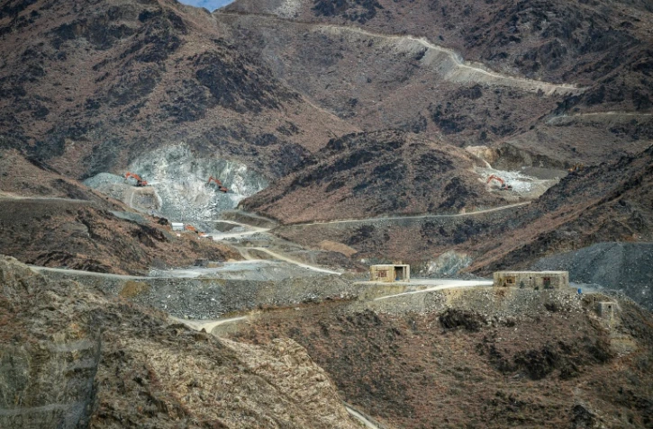 Vue d'un gisement de néphrite dans la montagne de Goshta, dans l'est de l'Afghanistan, le 18 janvier 2025 