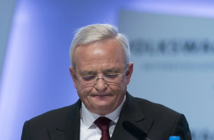 Martin Winterkorn, PDG du groupe automobile allemand Volkswagen (VW) lors d'une conférence de presse annuelle, le 13 mars 2014 à Berlin