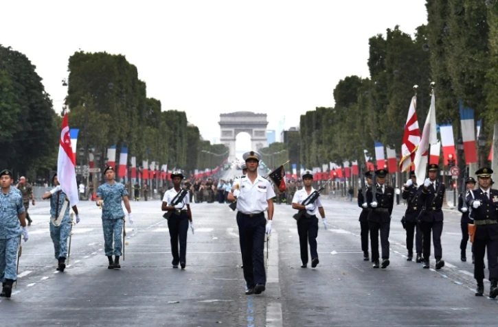 Répétitions le 11 juillet 2018 en vue du défilé du 14-juillet à Paris