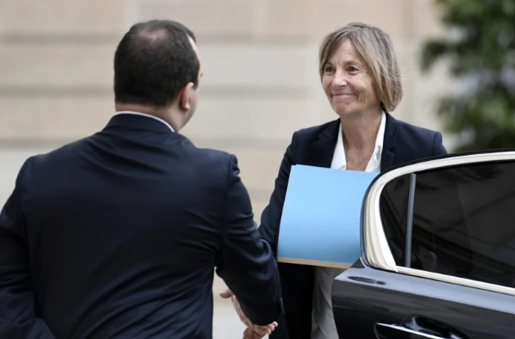 La ministre des Affaires européennes Marielle de Sarnez, le 24 mai 2017 dans la cour de l'Elysée à Paris