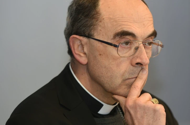 Le cardinal Philippe Barbarin à la Conférence des évêques de France à Lourdes, le 15 mars 2016