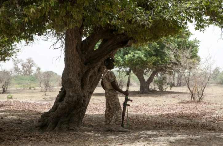 Un soldat nigérian en opération dans le nord-est du pays, près de Damasak, le 25 avril 2017