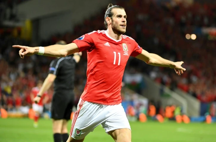L'attaquant gallois Gareth Wales fête un but contre la Russie à l'Euro, le 20 juin 2016 à Toulouse