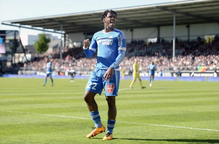 L'attaquant de l'OM Michy Batshuayi, buteur à Angers, le 1er mai 2016