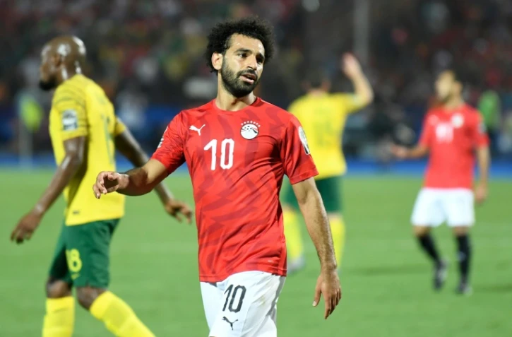 L'attaquant de l'Egypte Mohamed Salah lors de la défaite face à l'Afrique du Sud 1-0 en 8e de finale de la CAN le 6 juillet 2019 au Caire