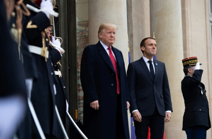 Donald Trump et Emmanuel Macron le 10 novembre 2018 à l'Elysée