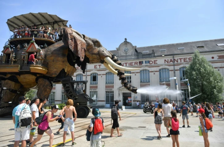 Le "Grand éléphant", construction mécanique, à Nantes le 20 juin 2017