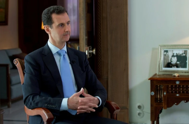 Une photo fournie par l'agence syrienne SANA du président Bachar al-Assad, le 29 novembre 2015 à Damas