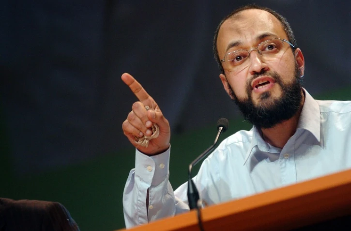 L'islamologue suisse Hani Ramadan, le 14 avril 2007 au Bourget, près de Paris