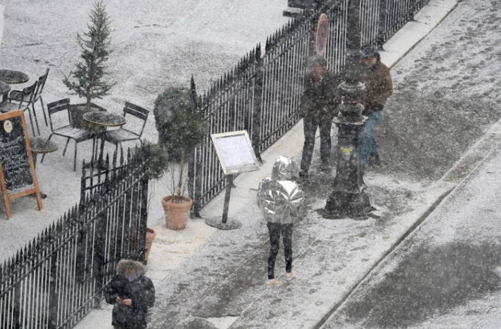 Chute de neige à Paris, le 27 février 2018