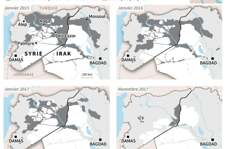 Le recul du groupe Etat islamique