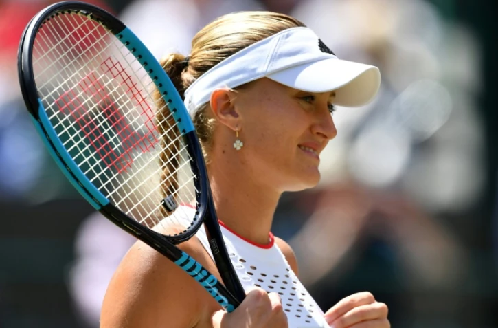 La Française Kristina Mladenovic au 2e tour de Wimbledon le 4 juillet 2019