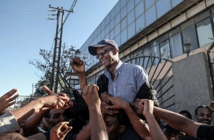 Eskinder Nega, figure de l'opposition éthiopienne, à Addis Abeba le 14 février 2018