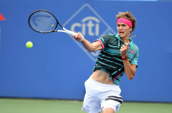 L'Allemand Alexander Zverev face au Japonais Kei Nishikori lors du tournoi de Washington, le 3 aôut 2018