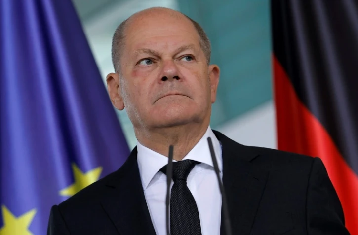 Le chancelier allemand Olaf Scholz, le 8 octobre 2023 à Berlin