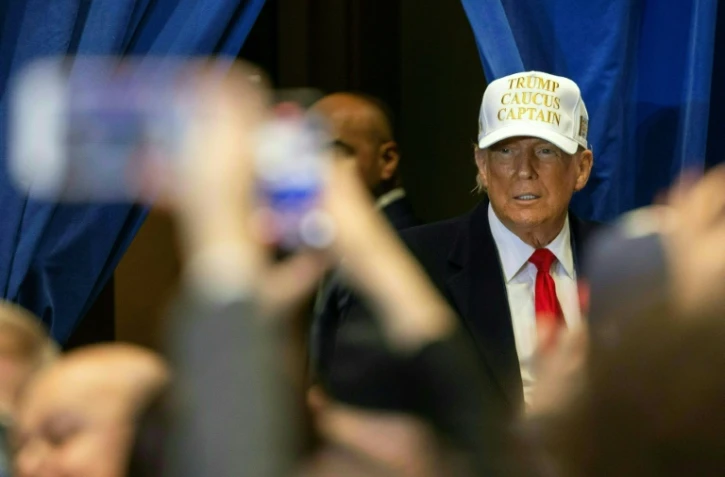 Donald Trump, dans l'Iowa, le 14 janvier 2024