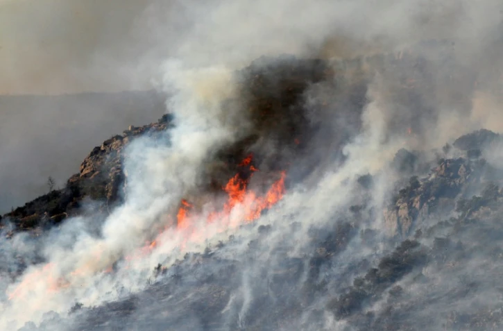 Incendie près du village de Rodes le 11 août 2016 dans les Pyrénées orientales