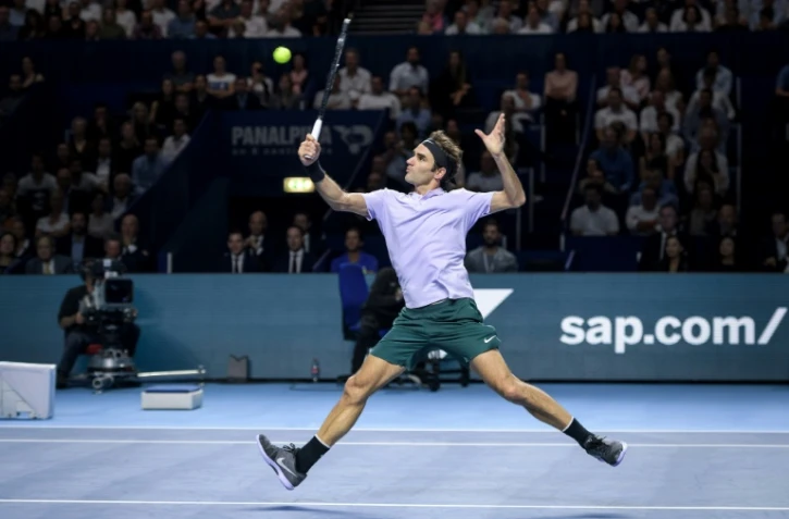 Le Suisse Roger Federer au tournoi de Bâle, le 29 octobre 2017