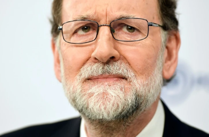 L'ancien chef du gouvernement espagnol Mariano Rajoy au siège du Parti populaire à Madrid, le 5 juin 2018