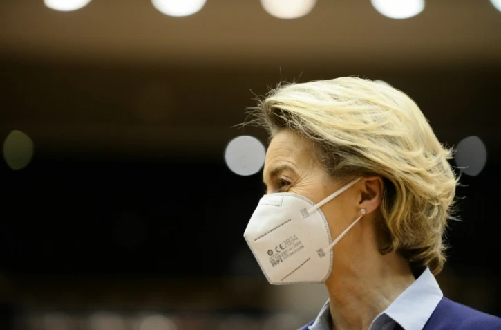 La présidente de la Commission européenne Ursula von der Leyen à Bruxelles le 10 fécrier 2021.