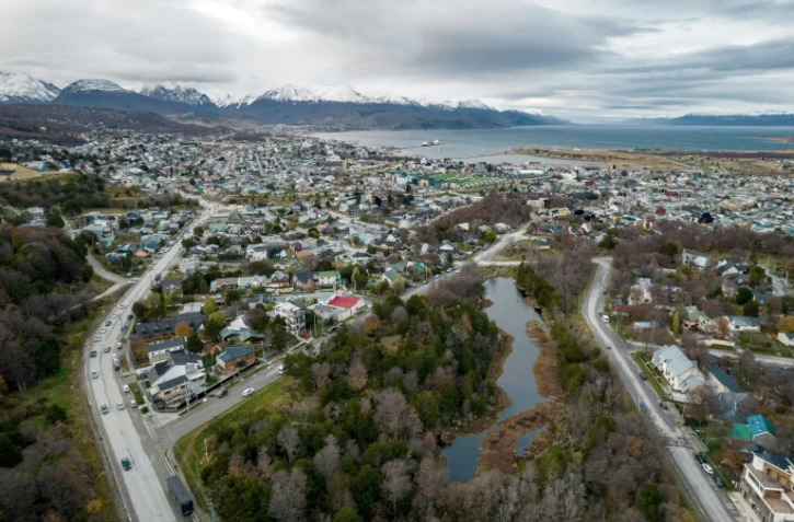 Vue aérienne d’Ushuaia, en Argentine, le 13 mai 2026