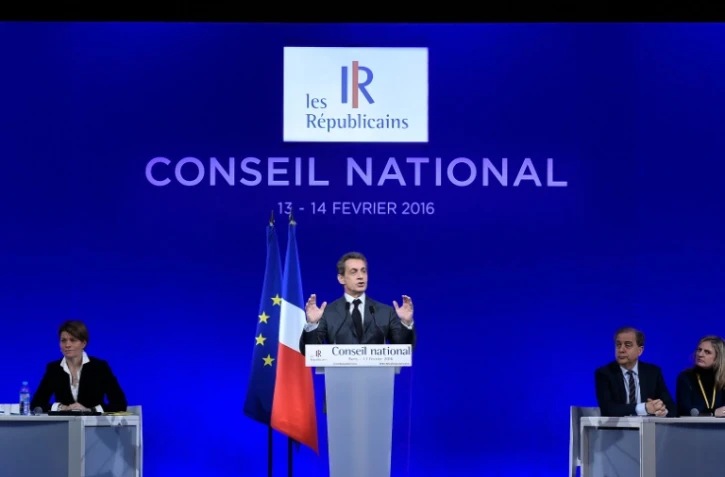Nicolas Sarkozy à l'ouverture du Conseil national (CN) du parti Les Républicains à Paris, le 13 février 2016