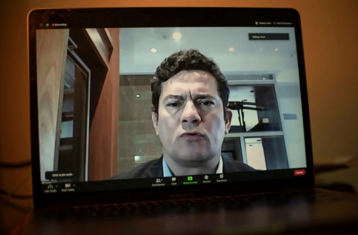 L'ancien procureur et ministre de la Justice du Brésil Sergio Moro, lors d'un entretien avec l'AFP, le 6 juillet 2020 depuis Curitiba