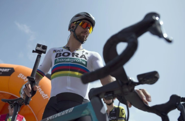 Le champion du monde sortant, le Slovaque Peter Sagan lors du Tour d'Espagne, le 27 août 2018