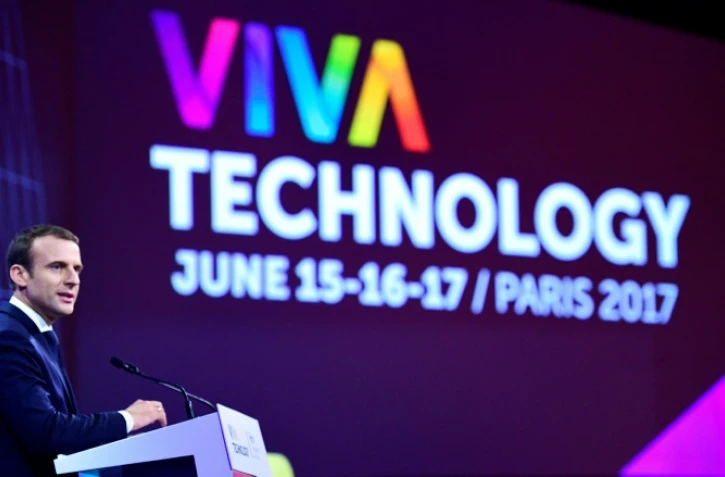Le président français Emmanuel Macron au salon VivaTech, le 15 juin 2017 à Paris