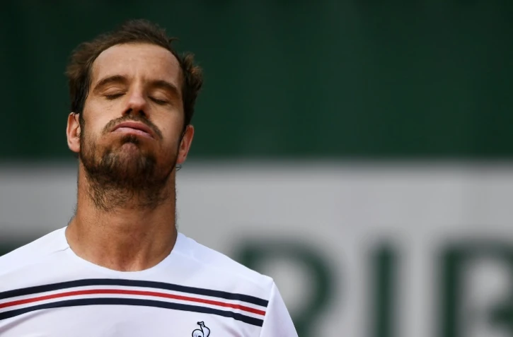 Le Français Richard Gasquet contre l'Argentin Juan Ignacio Londero au 2e tour de Roland-Garros, le 29 mai 2019 à Paris