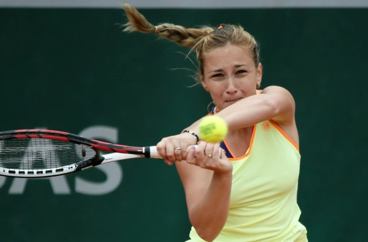 La Georgienne Sofia Shapatava lors du tournoi de Roland Garros 2014 le 27 mai 2014 Ă Paris