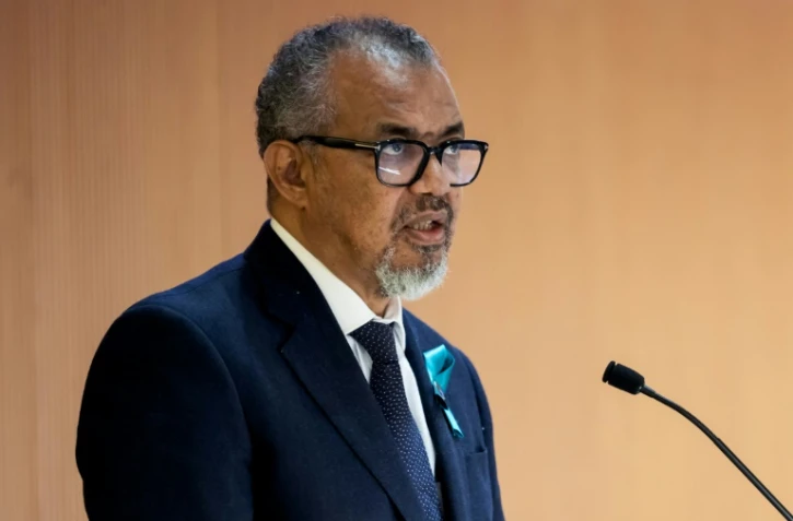 Le chef de l'Organisation mondiale de la santé Tedros Adhanom Ghebreyesus, le 19 mai 2025 à Genève