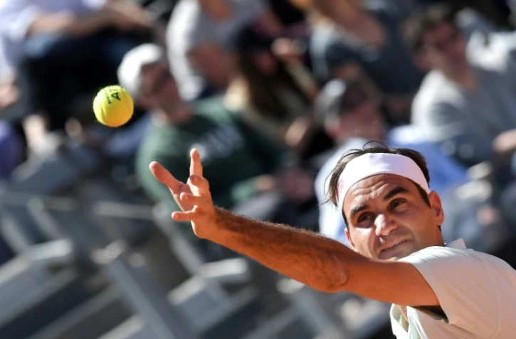 Le Suisse Roger Federer lors de son match contre Joao Sousa, le 16 mai 2019 Ă Rome