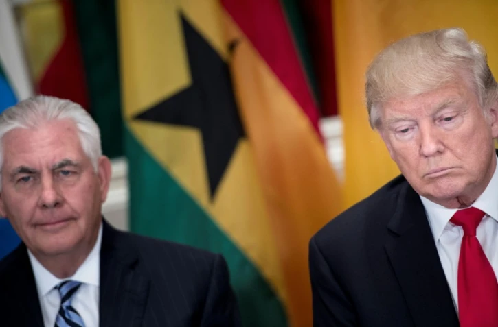 Le président américain Donald Trump et le secrétaire d'Etat américain Rex Tillerson, le 20 septembre 2017 à New York