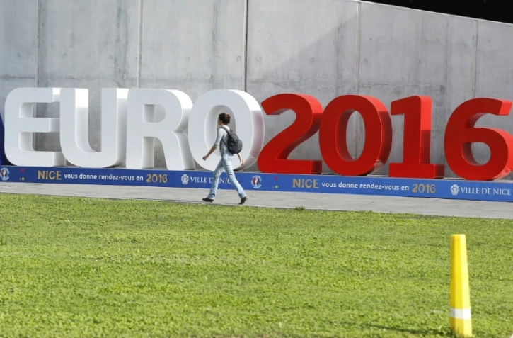 Le logo de l'Euro 2016, le 14 octobre 2015 à Nice