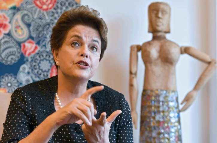 L'ex-présidente du Brésil, Dilma Rousseff lors d'un entretien exclusif à l'AFP, le 17 février 2017 à Brasilia