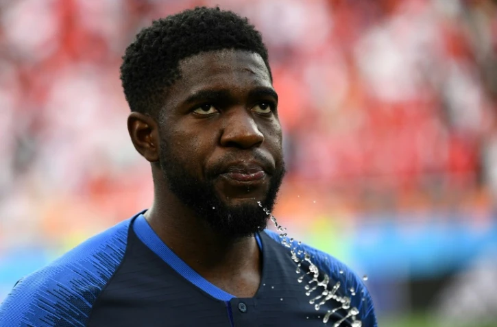 Le défenseur français Samuel Umtiti avant le match contre le Pérou, le 21 juin 2018 à Ekaterinbourg