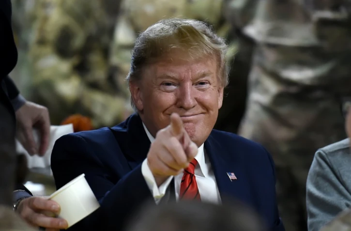 Le président américain Donald Trump sur la base militaire de Bagram en Afghanistan le 28 novembre 2019