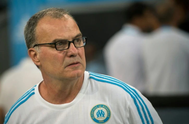 L'entraîneur argentin Marcelo Bielsa, le 8 août 2015 au Vélodrome de Marseille