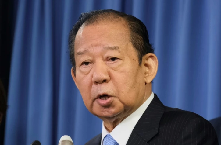 Le secrétaire général du Parti libéral-démocrate du Japon Toshihiro Nikai donne une conférence de presse à Tokyo, le 1er septembre 2020