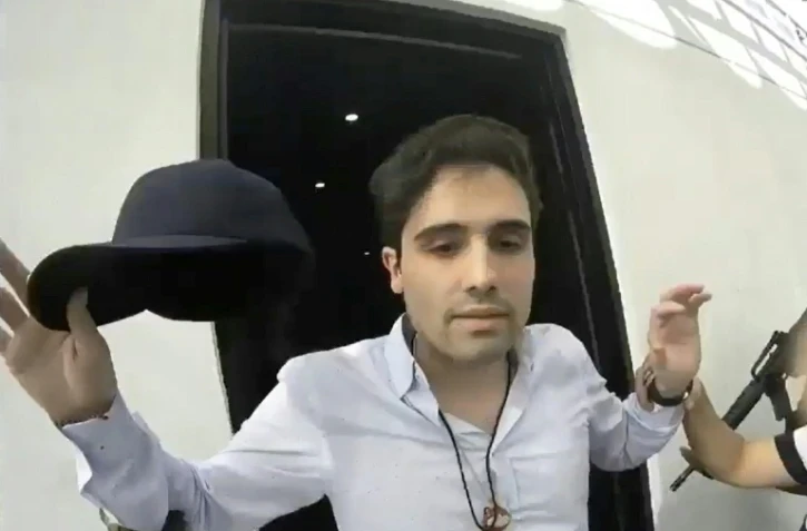 Ovidio Guzman, un des fils du baron de la drogue mexicain Joaquin "El Chapo" Guzman, au moment de sa première arrestation le 30 octobre 2019