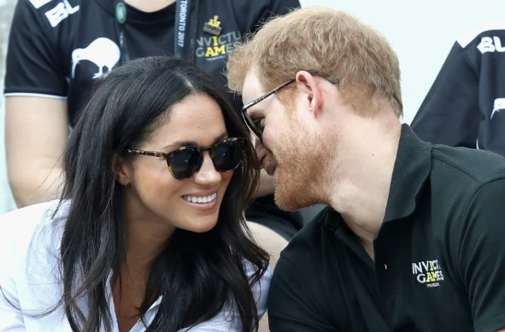 Le prince Harry et Meghan Markle pendant un match de tennis à Toronto, le 25 septembre 2017