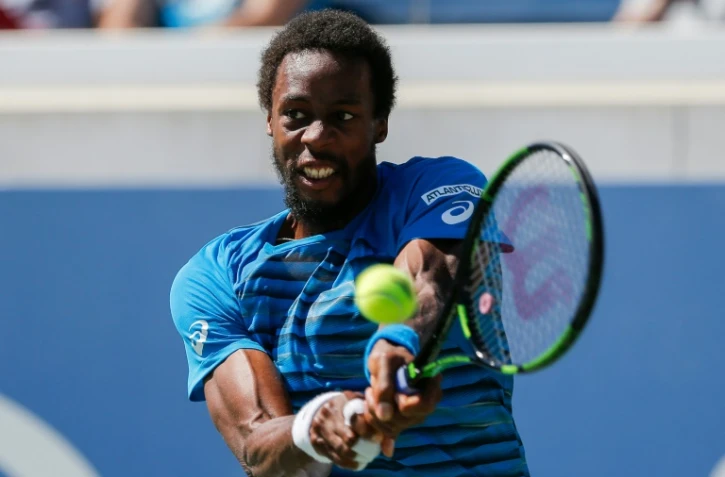 Gael Monfils lors du match contre Gilles Muller à l'US Open le 29 août 2016 à New York