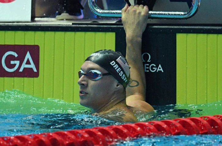 L'Américain Caeleb Dressel efface le record du monde du 100 m papillon de son compatriote Michael Phelps en demies des Mondiaux de natation, le 26 juin 2019 à Gwangju