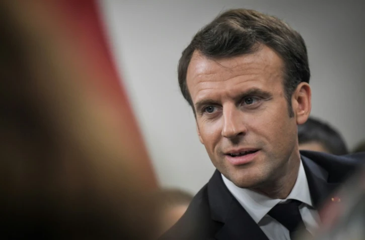 Emmanuel Macron lors d'un grand débat à Beaupréau-en-Mauges, dans le Maine-et-Loire, le 28 mars 2019