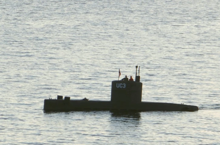 Le sous-marin conçu par Peter Madsen, le UC3 Nautilus, le 10 août 2017 dans le port de Copenhague