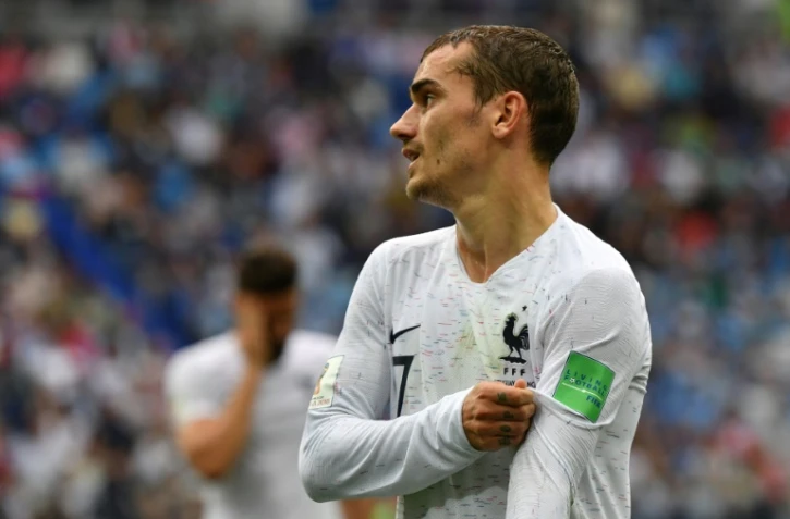 L'attaquant français Antoine Griezmann buteur lors de la qualification de son équipe en demi finales du Mondial le 6 juillet 2018
